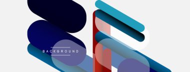 Soyut arkaplan. Yuvarlak şekiller, gri arkaplanda çizgiler. Duvar kağıdı afişi veya iniş sayfası için vektör illüstrasyonu