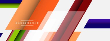 Vektör arkaplanı. Gölge efektli soyut örtüşen renk çizgileri tasarımı. Duvar kağıdı afişi için resim arkaplanı veya iniş sayfası