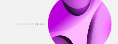 Yaratıcı geometrik duvar kağıdı. Asgari soyut arkaplan. Duvar kağıdı arkaplanı veya iniş sayfası için daire ve dalga kompozisyon vektör çizimi