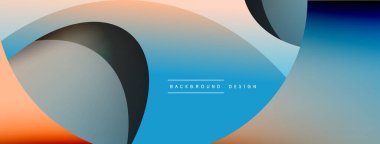 Yaratıcı geometrik duvar kağıdı. Asgari soyut arkaplan. Duvar kağıdı arkaplanı veya iniş sayfası için daire ve dalga kompozisyon vektör çizimi