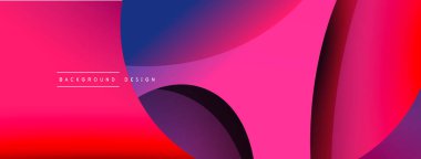 Yaratıcı geometrik duvar kağıdı. Asgari soyut arkaplan. Duvar kağıdı arkaplanı veya iniş sayfası için daire ve dalga kompozisyon vektör çizimi