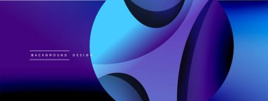 Yaratıcı geometrik duvar kağıdı. Asgari soyut arkaplan. Duvar kağıdı arkaplanı veya iniş sayfası için daire ve dalga kompozisyon vektör çizimi