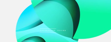 Yaratıcı geometrik duvar kağıdı. Asgari soyut arkaplan. Duvar kağıdı arkaplanı veya iniş sayfası için daire ve dalga kompozisyon vektör çizimi