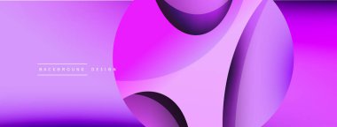 Yaratıcı geometrik duvar kağıdı. Asgari soyut arkaplan. Duvar kağıdı arkaplanı veya iniş sayfası için daire ve dalga kompozisyon vektör çizimi