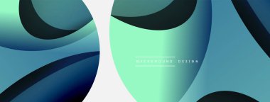 Yaratıcı geometrik duvar kağıdı. Asgari soyut arkaplan. Duvar kağıdı arkaplanı veya iniş sayfası için daire ve dalga kompozisyon vektör çizimi