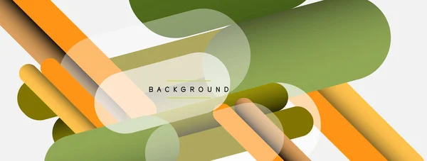 Overlapping round shapes and lines background. Vector illustration for wallpaper banner background or landing page — Stock Vector