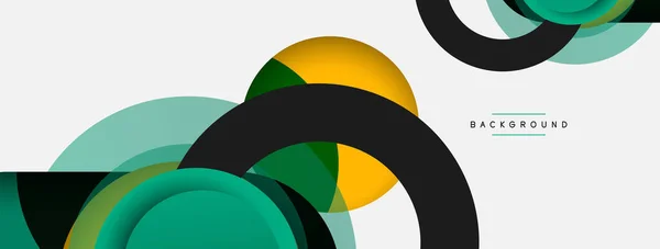 Creatief geometrisch behang. Minimale abstracte achtergrond. Cirkels samenstelling vector illustratie voor behang banner achtergrond of landing page — Stockvector