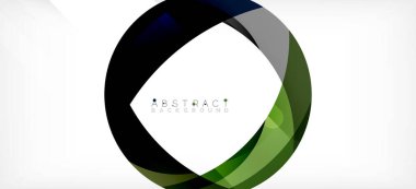 Color circle shapes, minimal geometric background. Trendy dynamic composition. Vector Illustration For Wallpaper, Banner, Background, Landing Page