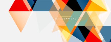 Mozaik üçgenler geometrik arkaplan. Tekno veya iş konsepti, duvar kağıdı, afiş, arkaplan, iniş sayfası deseni