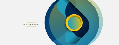 Yaratıcı geometrik duvar kağıdı. Asgari soyut arkaplan. Duvar kağıdı arkaplanı veya iniş sayfası için daire bileşimi vektör çizimi