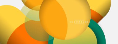 Çember ve yuvarlak şekiller soyut arkaplan. Duvar kağıdı afişi veya iniş sayfası için vektör illüstrasyonu