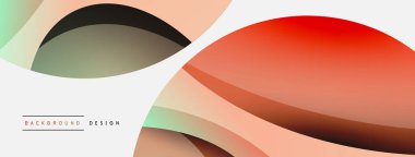 Yaratıcı geometrik duvar kağıdı. Asgari soyut arkaplan. Duvar kağıdı arkaplanı veya iniş sayfası için daire ve dalga kompozisyon vektör çizimi