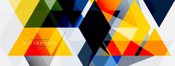 Mosaik segitiga Latar belakang geometris. Teknologi atau konsep bisnis, pola untuk wallpaper, banner, latar belakang, halaman pendaratan - Stok Vektor