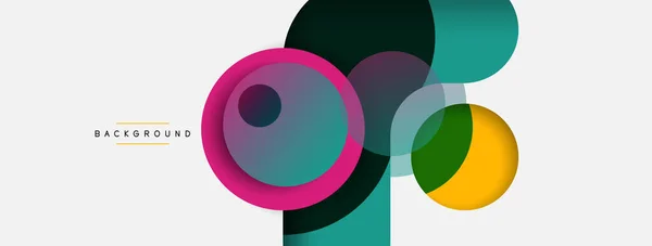 Cercle et formes rondes fond abstrait. Illustration vectorielle pour fond de bannière de papier peint ou page de destination — Image vectorielle
