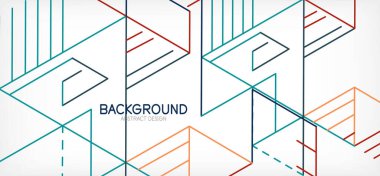 Soyut arkaplan. Beyaz arkaplanda renk çizgileri. Doğrusal soyut kompozisyon. Duvar kağıdı, afiş, arkaplan, iniş sayfası için tekno veya iş konsepti