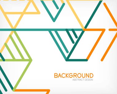 Soyut arkaplan. Beyaz arkaplanda renk çizgileri. Doğrusal soyut kompozisyon. Duvar kağıdı, afiş, arkaplan, iniş sayfası için tekno veya iş konsepti