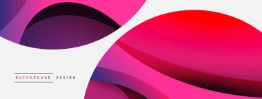 Yaratıcı geometrik duvar kağıdı. Asgari soyut arkaplan. Duvar kağıdı arkaplanı veya iniş sayfası için daire ve dalga kompozisyon vektör çizimi