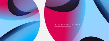 Yaratıcı geometrik duvar kağıdı. Asgari soyut arkaplan. Duvar kağıdı arkaplanı veya iniş sayfası için daire ve dalga kompozisyon vektör çizimi