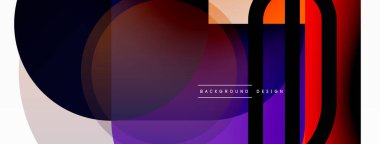 Yaratıcı geometrik duvar kağıdı. Asgari çember üçgen ve kare çizgi soyut arkaplan. Duvar kağıdı afişi veya iniş sayfası için vektör illüstrasyonu