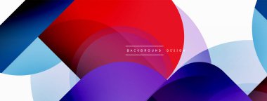 Yuvarlak üçgen çizgileri ve daireleri şekillendirir. Duvar kağıdı afişi arkaplanı veya iniş sayfası için Geometrik vektör çizimi