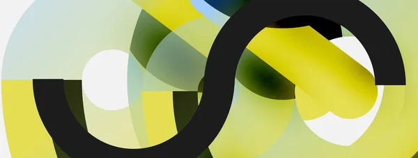 Forme rotonde cerchi e altre forme geometriche. Illustrazione vettoriale per carta da parati banner sfondo o pagina di destinazione — Vettoriale Stock