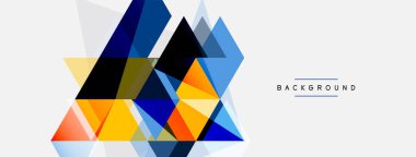 Mozaik üçgenler geometrik arkaplan. Tekno veya iş konsepti, duvar kağıdı, afiş, arkaplan, iniş sayfası deseni