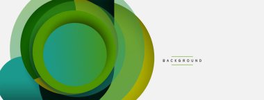 Yaratıcı geometrik duvar kağıdı. Asgari soyut arkaplan. Duvar kağıdı arkaplanı veya iniş sayfası için daire bileşimi vektör çizimi