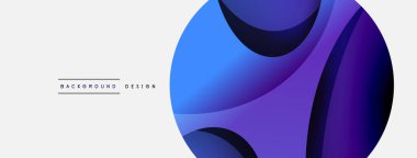 Yaratıcı geometrik duvar kağıdı. Asgari soyut arkaplan. Duvar kağıdı arkaplanı veya iniş sayfası için daire ve dalga kompozisyon vektör çizimi