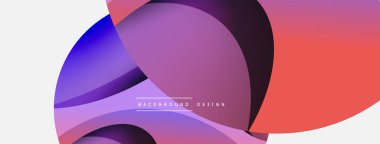 Yaratıcı geometrik duvar kağıdı. Asgari soyut arkaplan. Duvar kağıdı arkaplanı veya iniş sayfası için daire ve dalga kompozisyon vektör çizimi