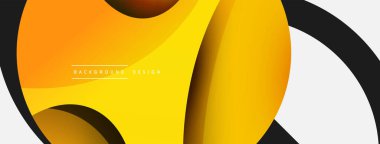 Yaratıcı geometrik duvar kağıdı. Asgari soyut arkaplan. Duvar kağıdı arkaplanı veya iniş sayfası için daire ve dalga kompozisyon vektör çizimi