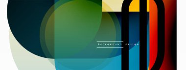 Yaratıcı geometrik duvar kağıdı. Asgari çember üçgen ve kare çizgi soyut arkaplan. Duvar kağıdı afişi veya iniş sayfası için vektör illüstrasyonu