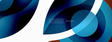 Renkli geometrik şekilli soyut arkaplan. Yuvarlak şekilli, daire ve çizgilerle çok güzel bir arka plan. Geometrik tasarım. Vektör illüstrasyonu