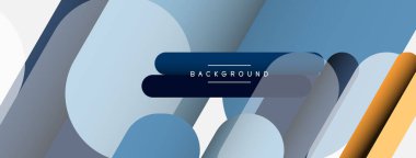 Soyut arkaplan. Yuvarlak şekiller, gri arkaplanda çizgiler. Duvar kağıdı afişi veya iniş sayfası için vektör illüstrasyonu