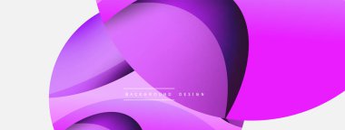 Yaratıcı geometrik duvar kağıdı. Asgari soyut arkaplan. Duvar kağıdı arkaplanı veya iniş sayfası için daire ve dalga kompozisyon vektör çizimi