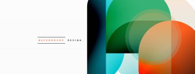 Yuvarlak üçgen çizgileri ve daireleri şekillendirir. Duvar kağıdı afişi arkaplanı veya iniş sayfası için Geometrik vektör çizimi