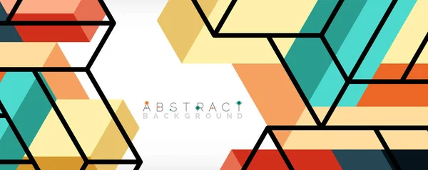 Abstracte achtergrond. 3d blokjes, kubieke elementen en blokken. Techno of business concept voor behang, banner, achtergrond, landing page — Stockvector