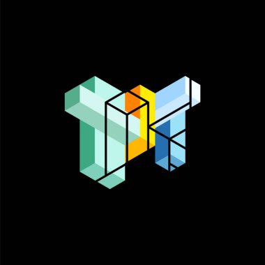 Soyut arkaplan. 3 boyutlu küp, küp elementler ve bloklar. Duvar kağıdı, afiş, arkaplan, iniş sayfası için tekno veya iş konsepti