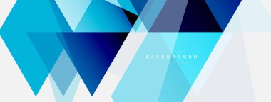 Mozaik üçgenler geometrik arkaplan. Tekno veya iş konsepti, duvar kağıdı, afiş, arkaplan, iniş sayfası deseni