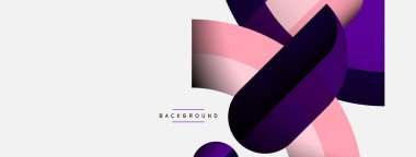 Geometrik soyut arkaplan. Duvar kağıdı arkaplanı veya iniş sayfası için yuvarlak şekiller, daireler, satır bileşimi