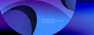 Yaratıcı geometrik duvar kağıdı. Asgari soyut arkaplan. Duvar kağıdı arkaplanı veya iniş sayfası için daire ve dalga kompozisyon vektör çizimi