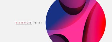 Yaratıcı geometrik duvar kağıdı. Asgari soyut arkaplan. Duvar kağıdı arkaplanı veya iniş sayfası için daire ve dalga kompozisyon vektör çizimi