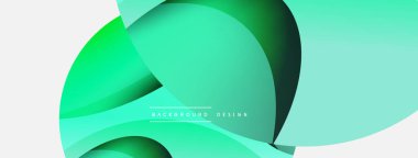 Yaratıcı geometrik duvar kağıdı. Asgari soyut arkaplan. Duvar kağıdı arkaplanı veya iniş sayfası için daire ve dalga kompozisyon vektör çizimi