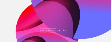 Yaratıcı geometrik duvar kağıdı. Asgari soyut arkaplan. Duvar kağıdı arkaplanı veya iniş sayfası için daire ve dalga kompozisyon vektör çizimi