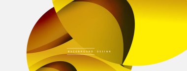 Yaratıcı geometrik duvar kağıdı. Asgari soyut arkaplan. Duvar kağıdı arkaplanı veya iniş sayfası için daire ve dalga kompozisyon vektör çizimi