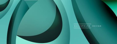 Yaratıcı geometrik duvar kağıdı. Asgari soyut arkaplan. Duvar kağıdı arkaplanı veya iniş sayfası için daire ve dalga kompozisyon vektör çizimi