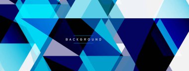 Mozaik üçgenler geometrik arkaplan. Tekno veya iş konsepti, duvar kağıdı, afiş, arkaplan, iniş sayfası deseni