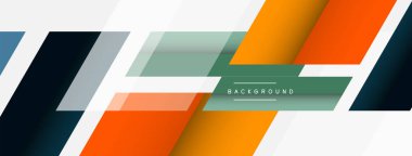 Vektör arkaplanı. Gölge efektli soyut örtüşen renk çizgileri tasarımı. Duvar kağıdı afişi için resim arkaplanı veya iniş sayfası