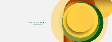 Çember ve yuvarlak şekiller soyut arkaplan. Duvar kağıdı afişi veya iniş sayfası için vektör illüstrasyonu