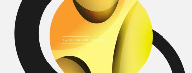 Yaratıcı geometrik duvar kağıdı. Asgari soyut arkaplan. Duvar kağıdı arkaplanı veya iniş sayfası için daire ve dalga kompozisyon vektör çizimi