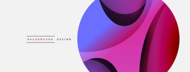 Yaratıcı geometrik duvar kağıdı. Asgari soyut arkaplan. Duvar kağıdı arkaplanı veya iniş sayfası için daire ve dalga kompozisyon vektör çizimi